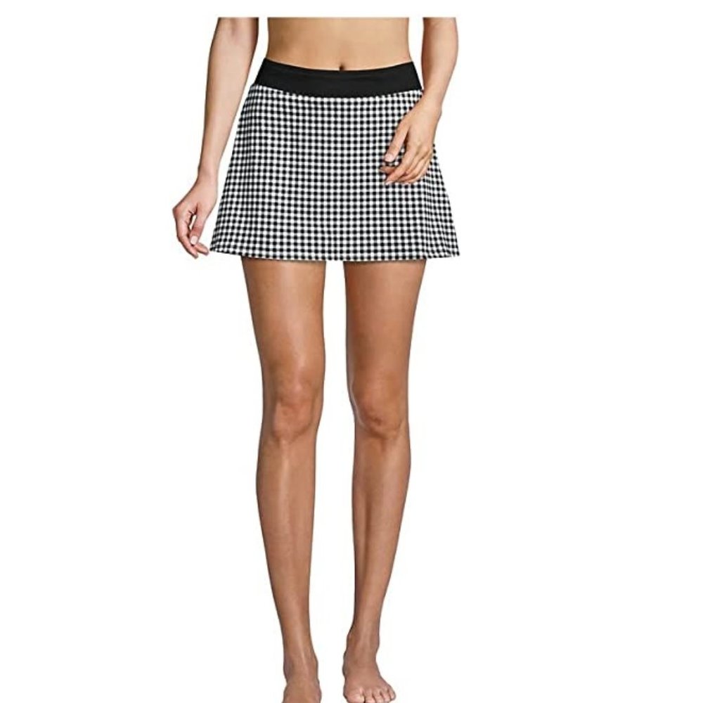 NWT Lands' End Women's Mini Swim Skirt Bottom w/Panty Liner Size 6L $80 Y147